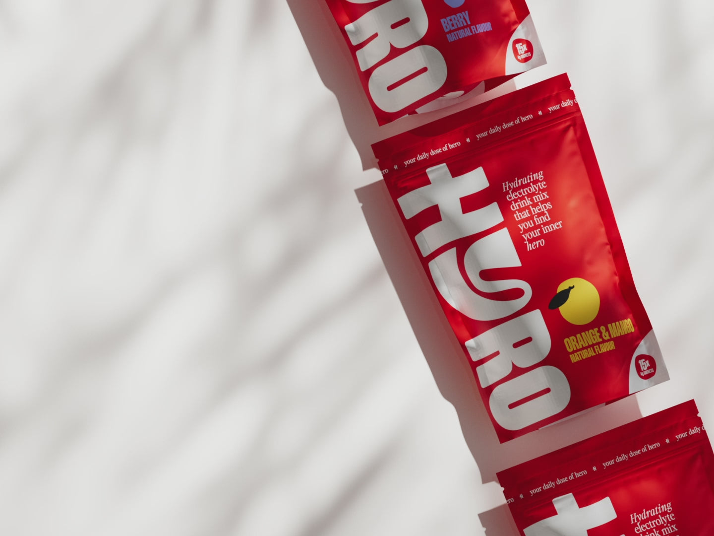 Hyro electrolyte drink mix pouches